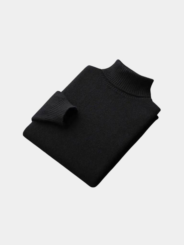 100% Merino Wool Turtleneck Sweater -