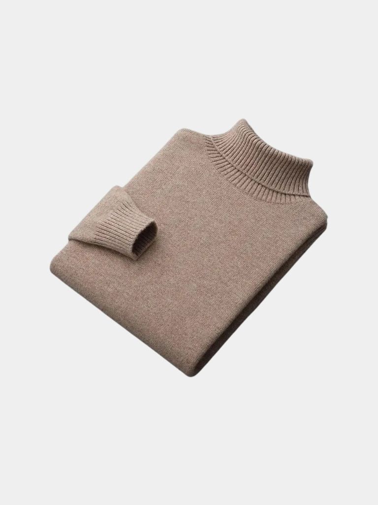 100% Merino Wool Turtleneck Sweater -