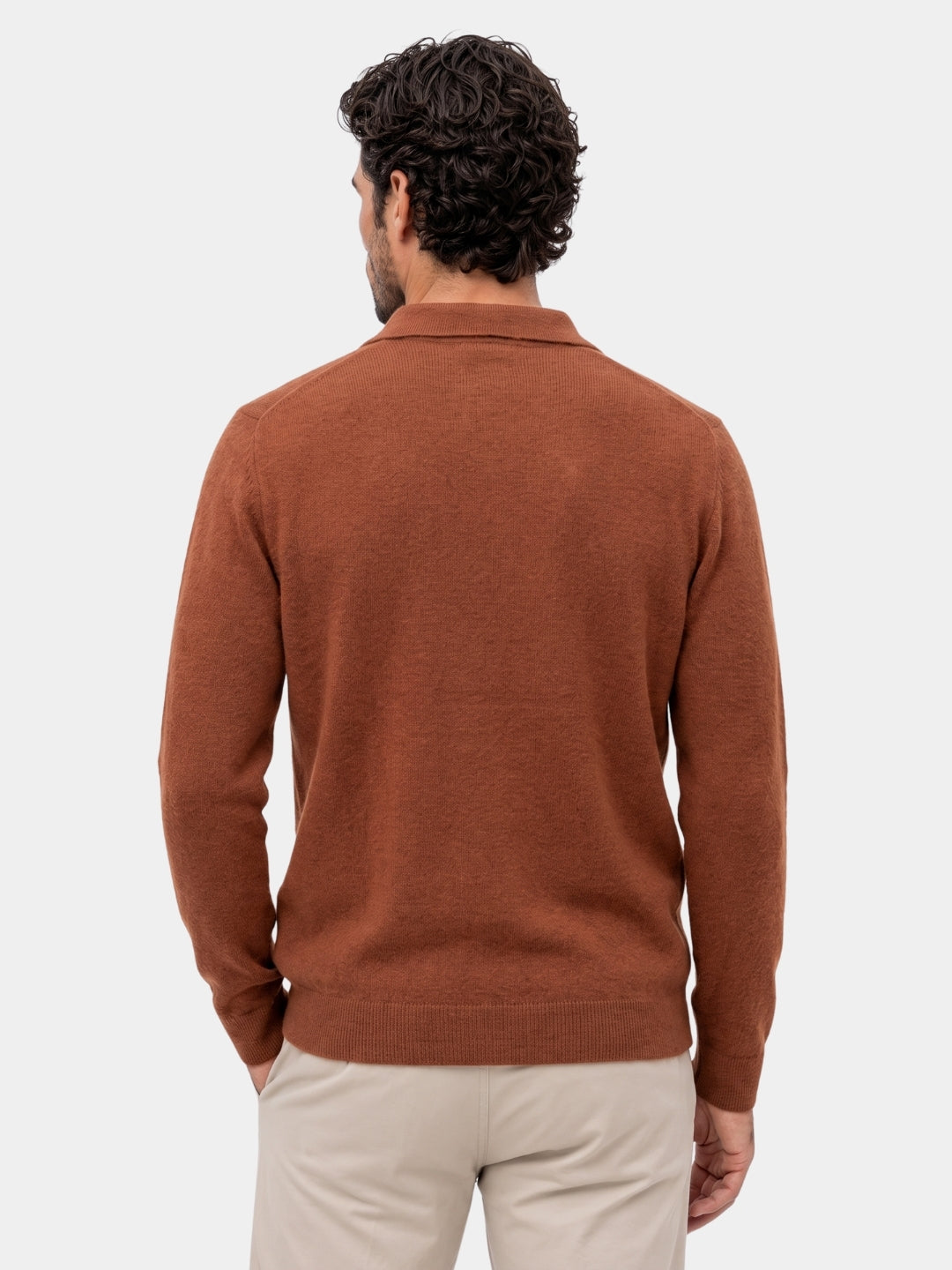 100% Cashmere Polo Cardigan -