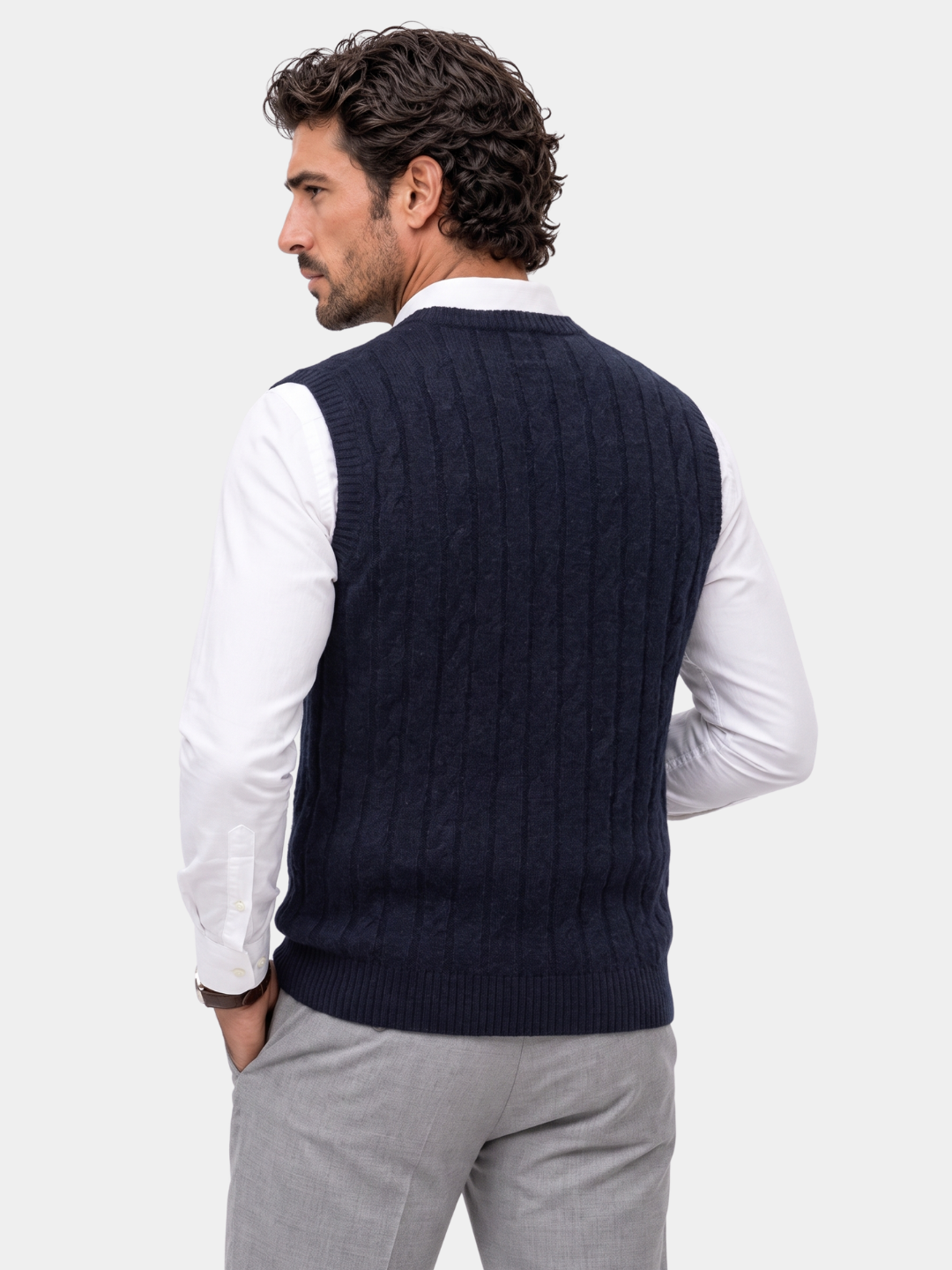 100% Merino Wool Pullover Sweater Vest -