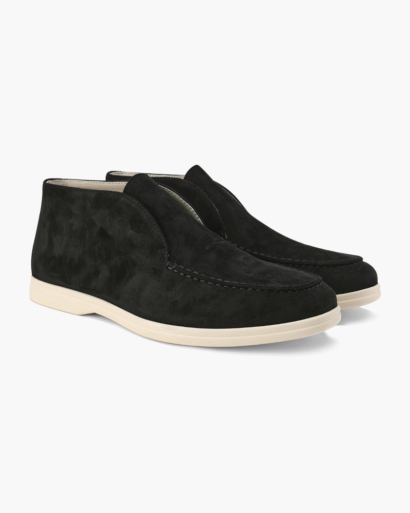 Mocassins de camurça de cano alto