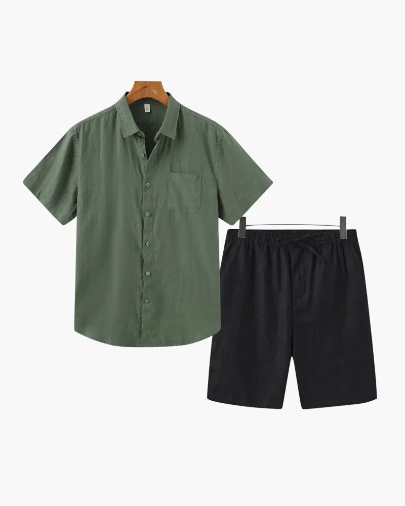 Leinen-Kombination (Shorts)