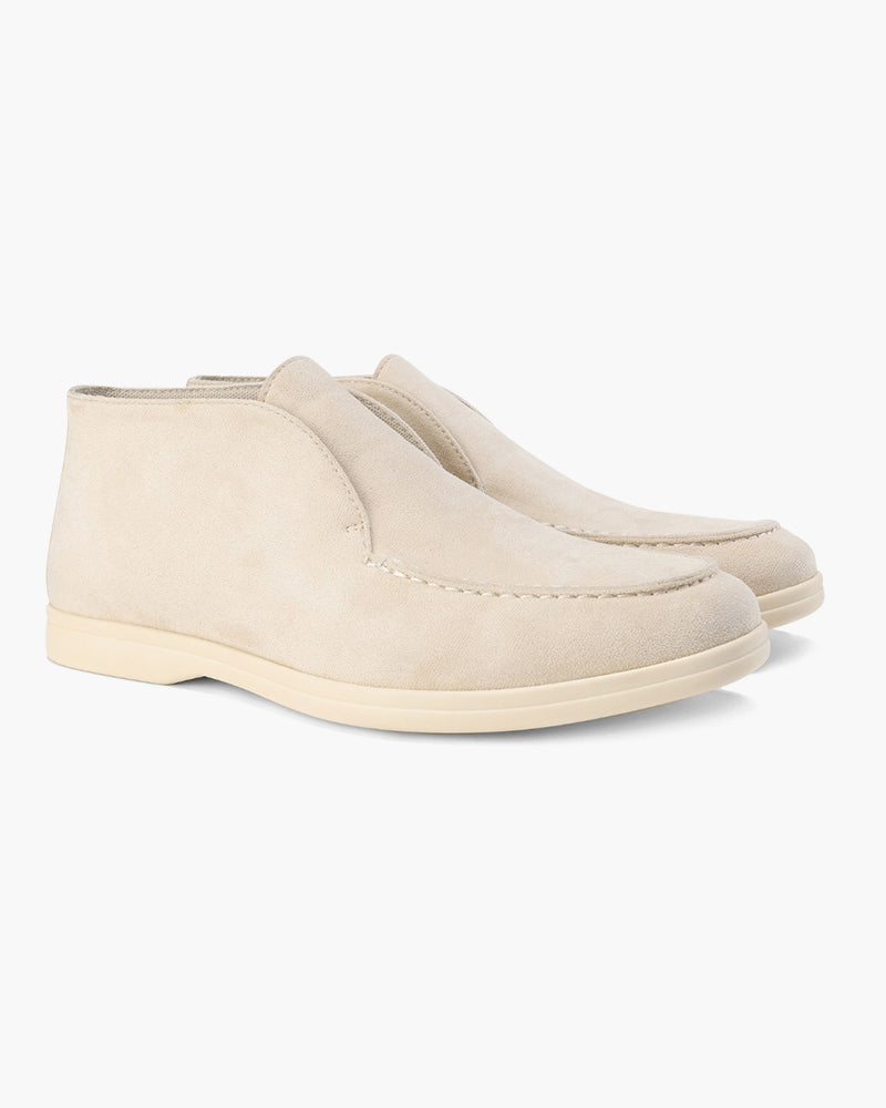 Mocassins de camurça de cano alto
