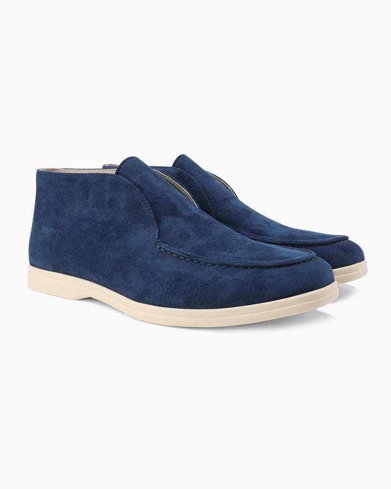 Mocassins de camurça de cano alto
