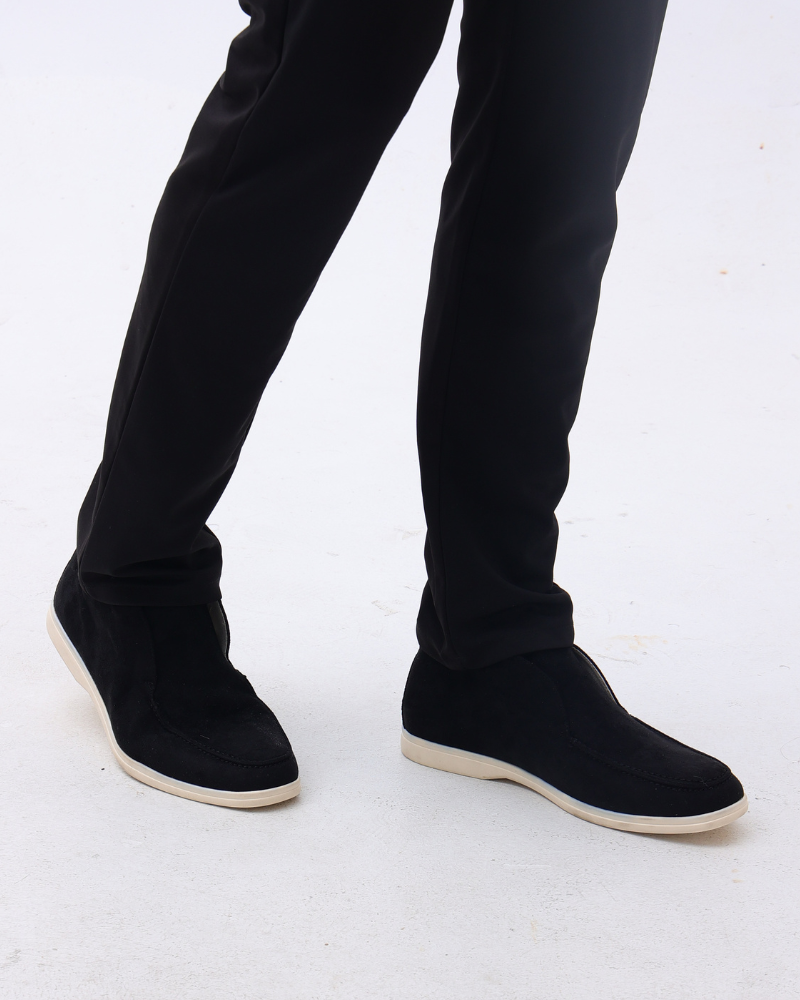 Mocassins de camurça de cano alto