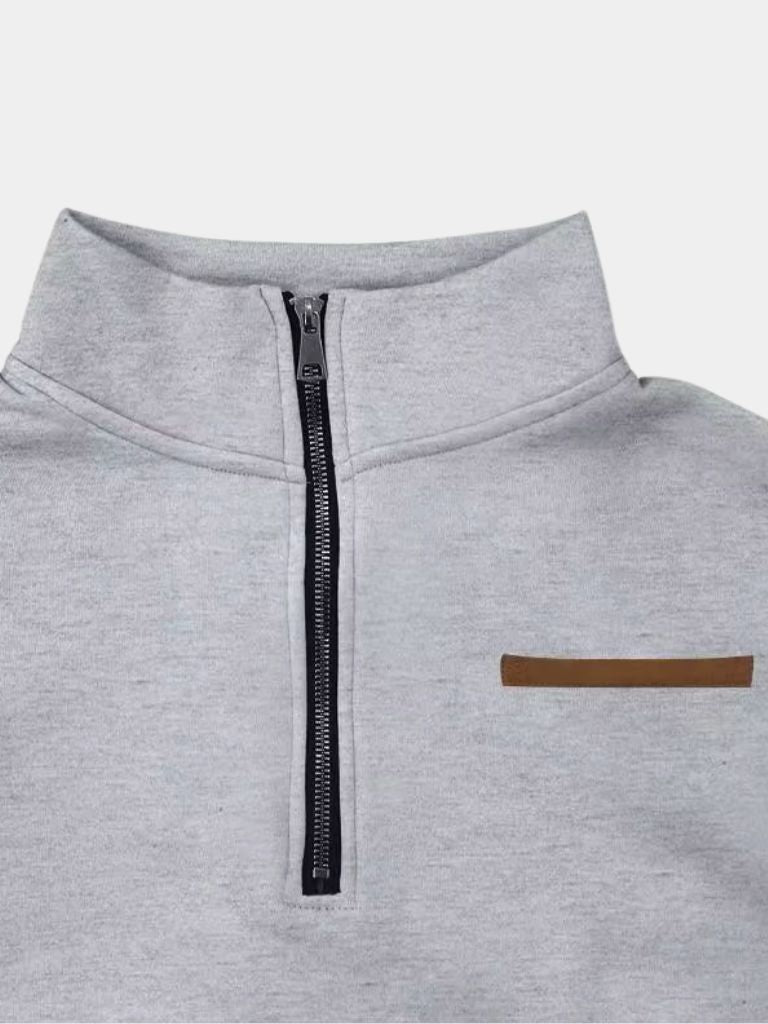 Slate Urban High Collar Pullover -
