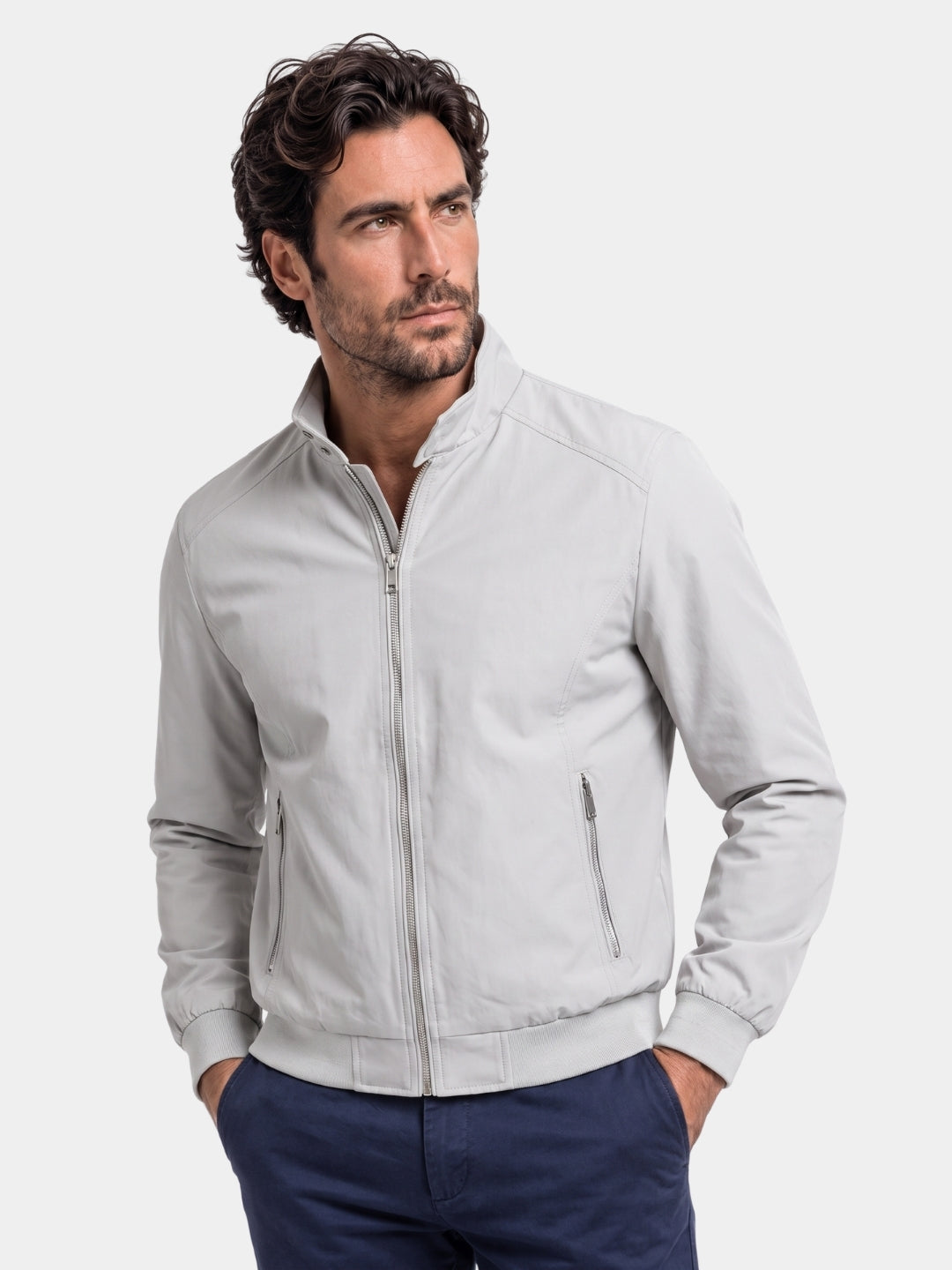 Casual Solid Bomber Jacket - Cross & Crown