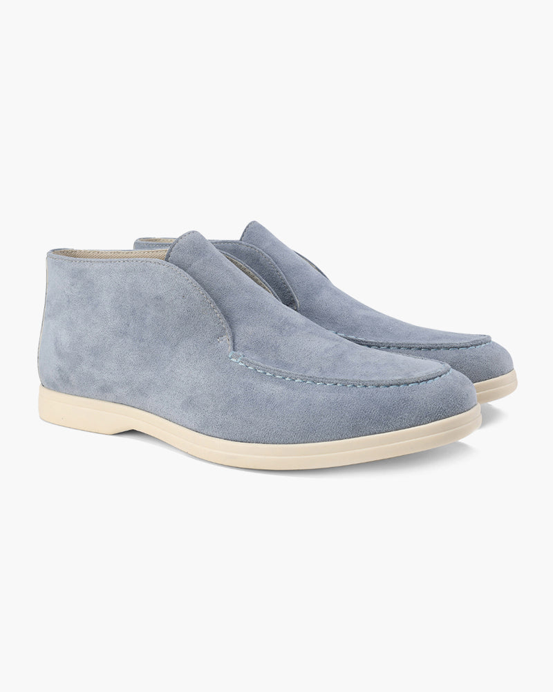Mocassins de camurça de cano alto