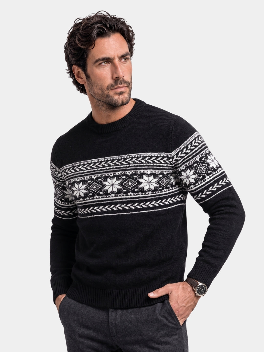 100% Wool Fair Isle Pullover Sweater Jumper