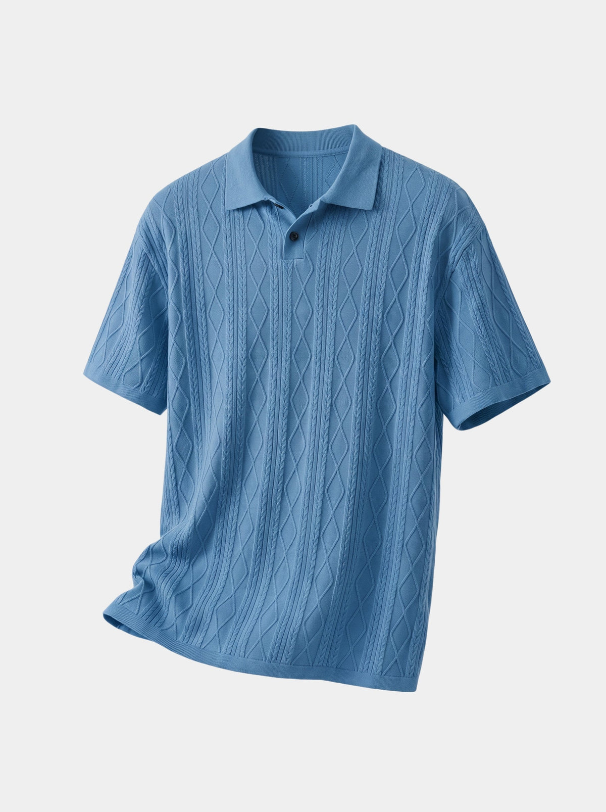 Imperial Diamond Knit Polo Shirt - Cross & Crown
