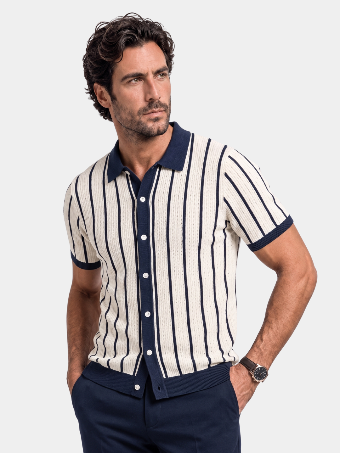 Atlantic Frame Knit Polo – Cross & Crown