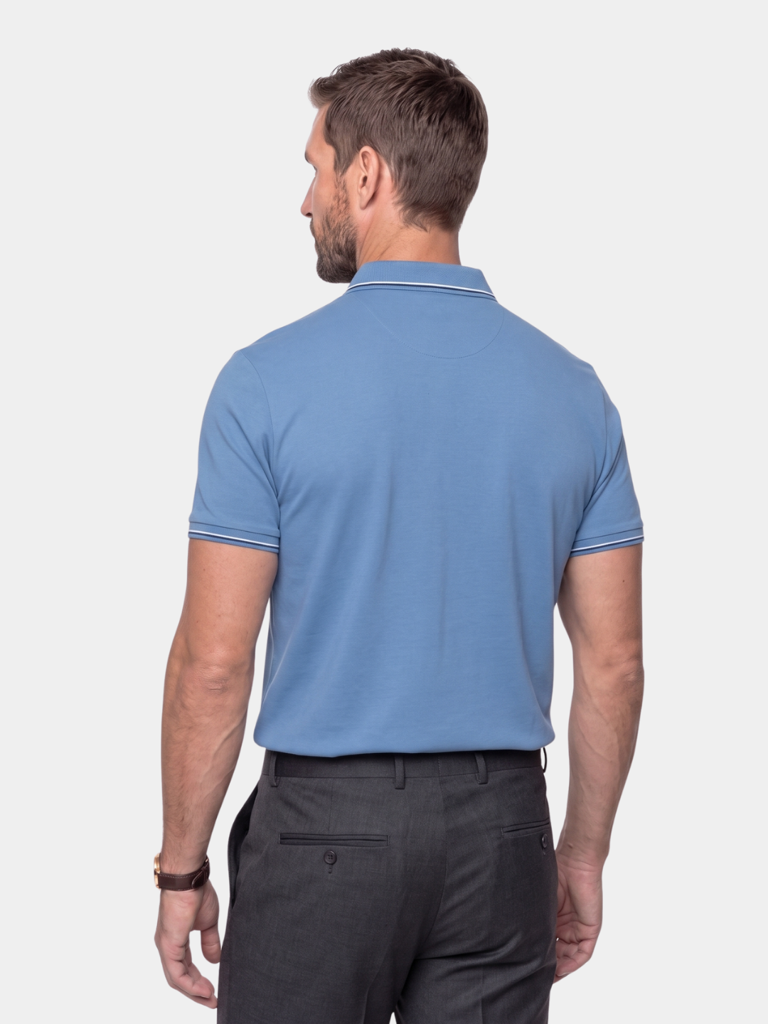 Azure Classic Polo – Cross & Crown