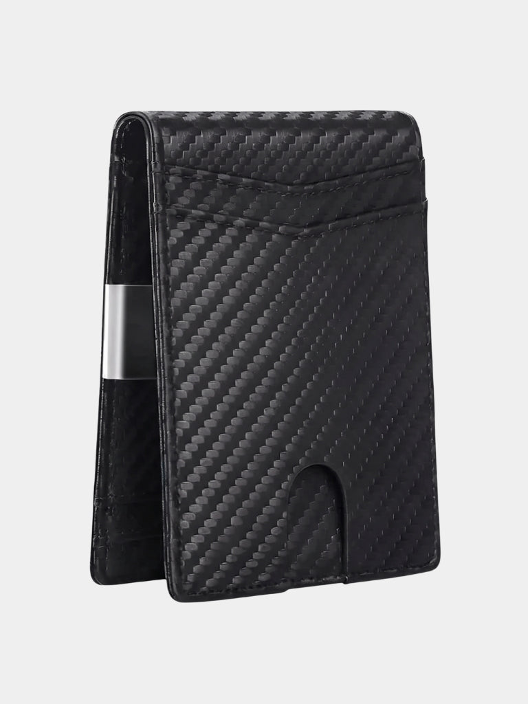 Carbon Fiber Anti RFID Minimalist Wallet - Cross & Crown