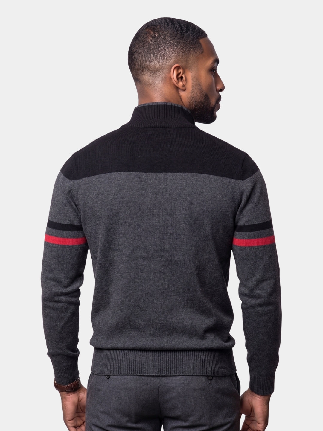 Cardigan Sweater Zipper Standing Collar Knitwear -