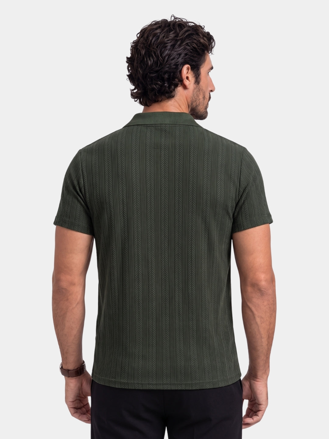 Cavalière Textured Quarter Zip Polo – Cross & Crown