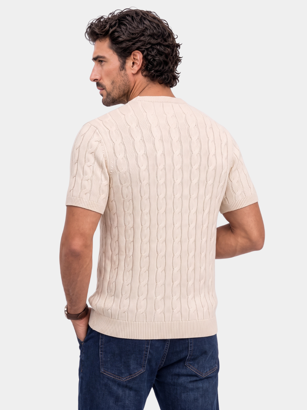 Classic Lozenge Knit T-Shirt -Nikiam