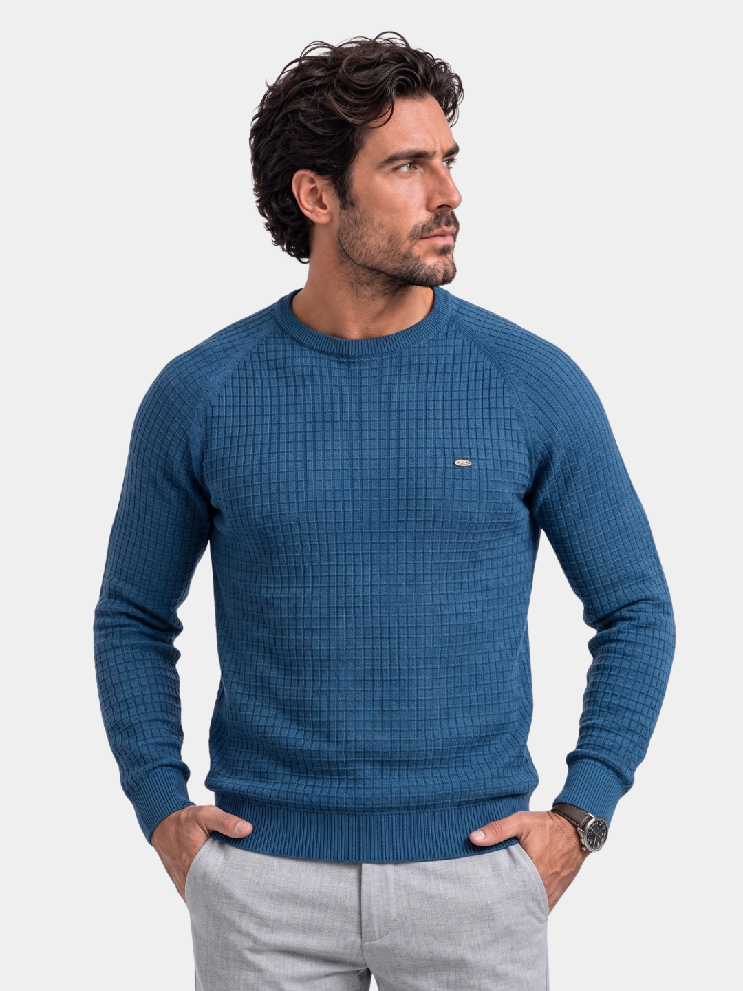 Crew Neck Knitwear Jumper Sweater -Nikiam