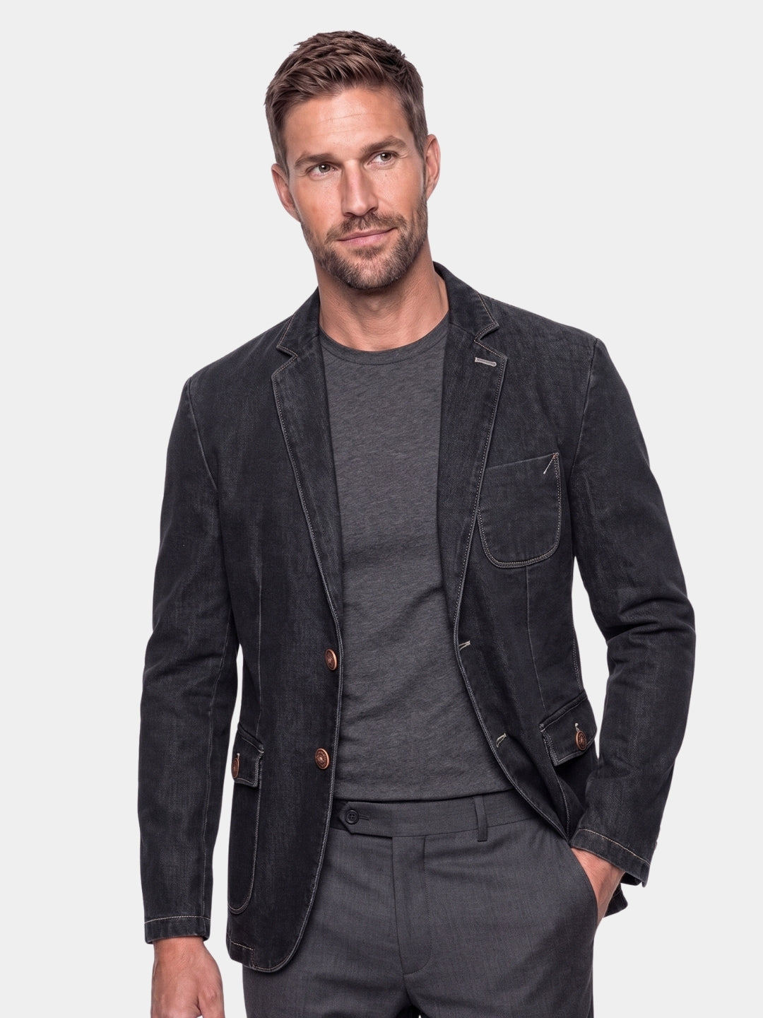 Denim Covenant Blazer Jacket – Cross & Crown