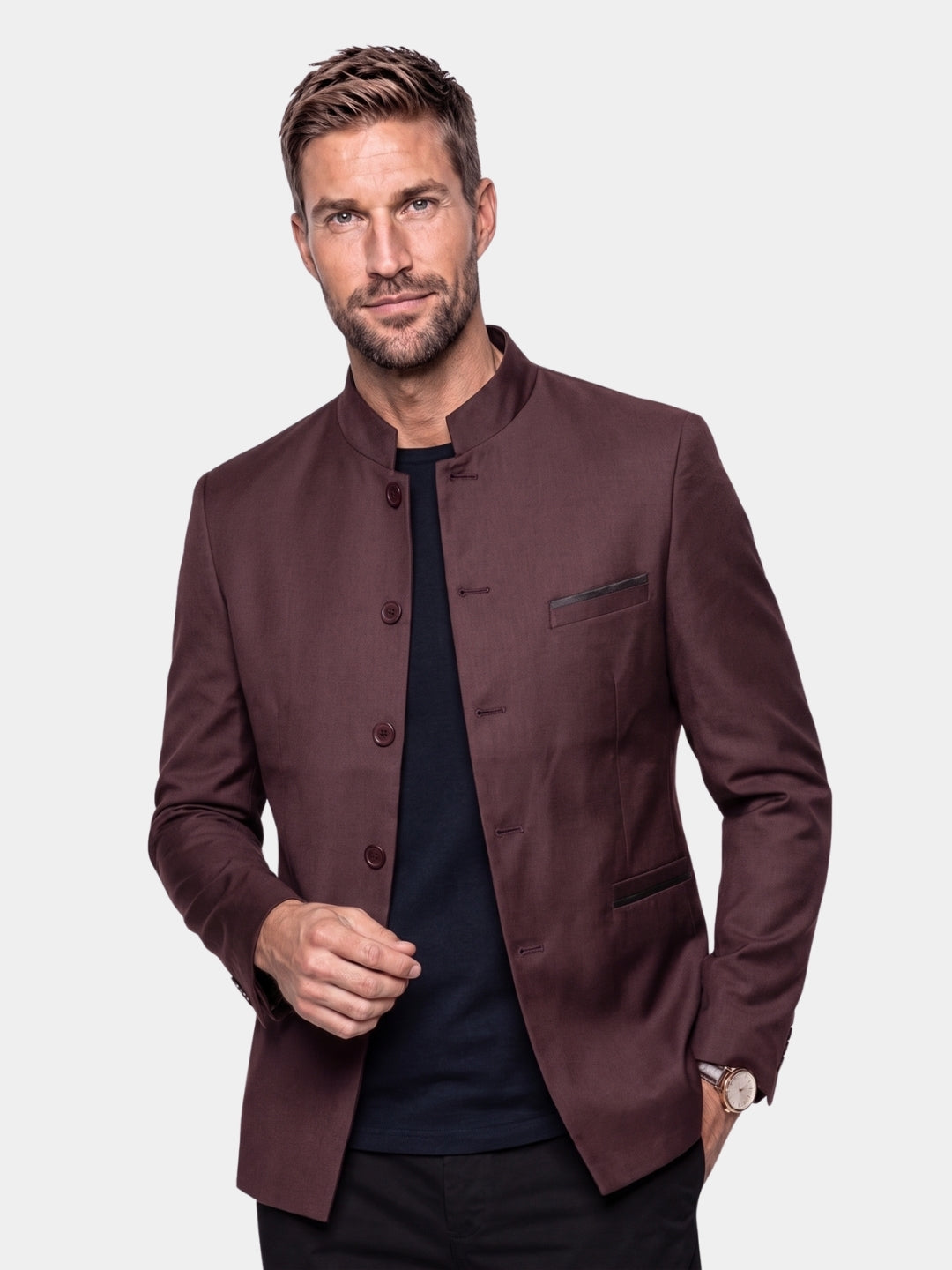 Elegant Collar Jacket - Cross & Crown