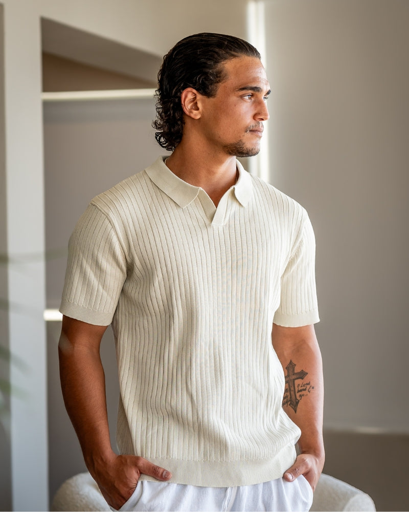 Polo canelado premium