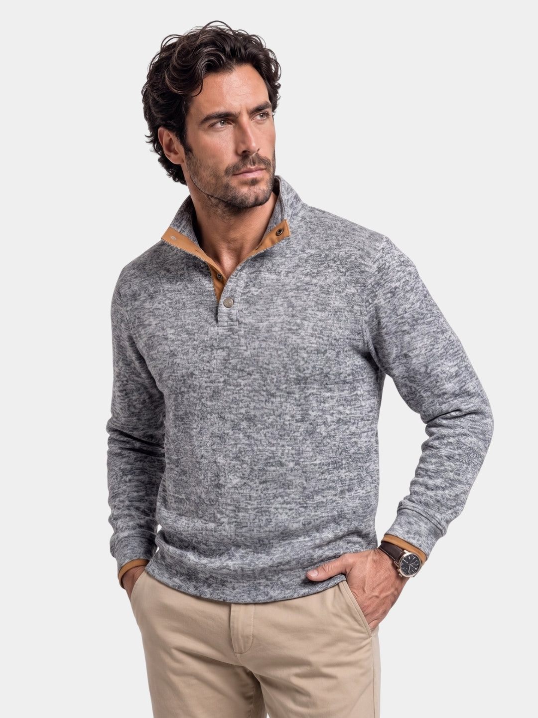 Lucien Heritage Elbow High Collar Pullover -