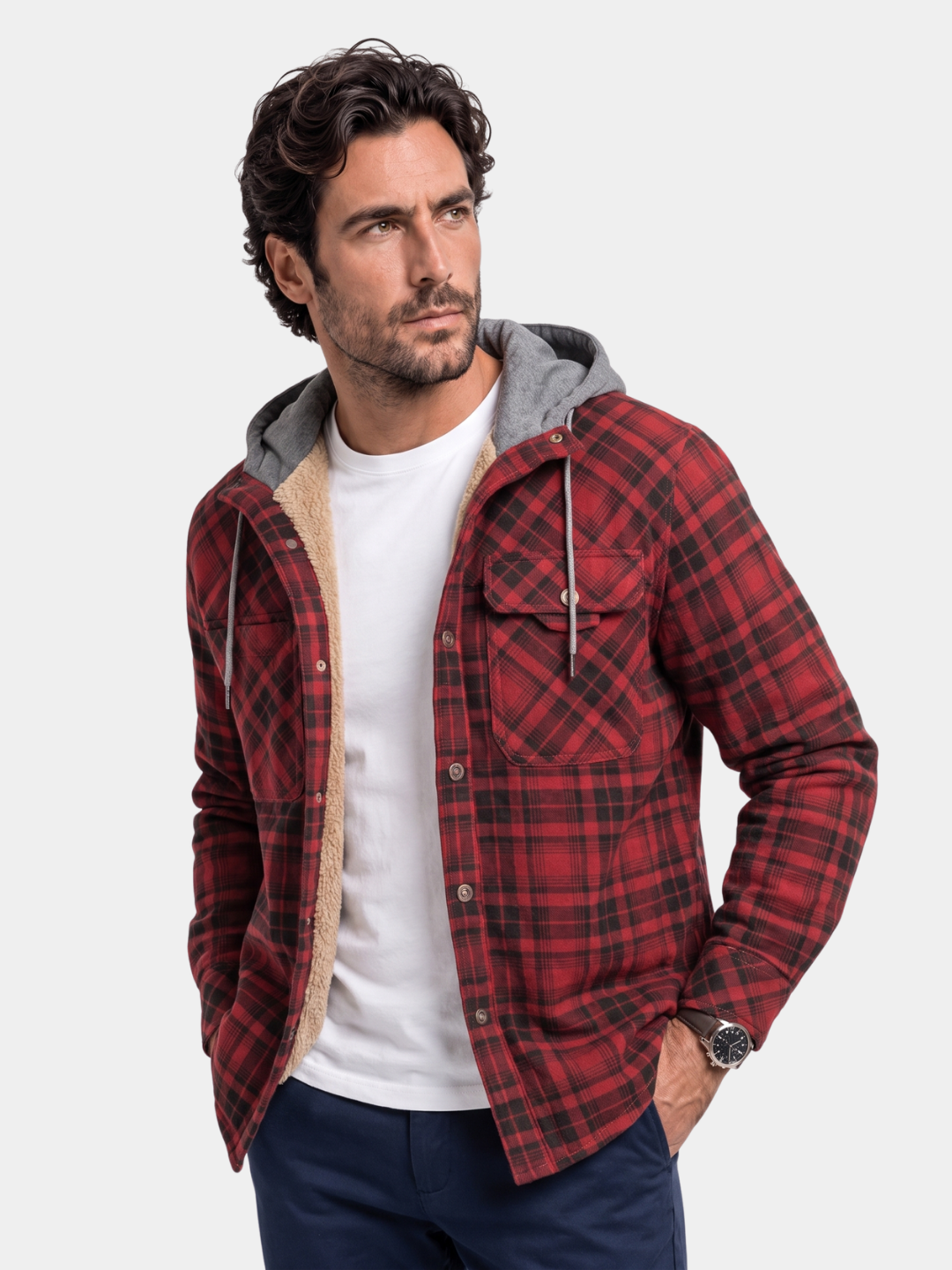 Lumberjack Hooded Sherpa Jacket –
