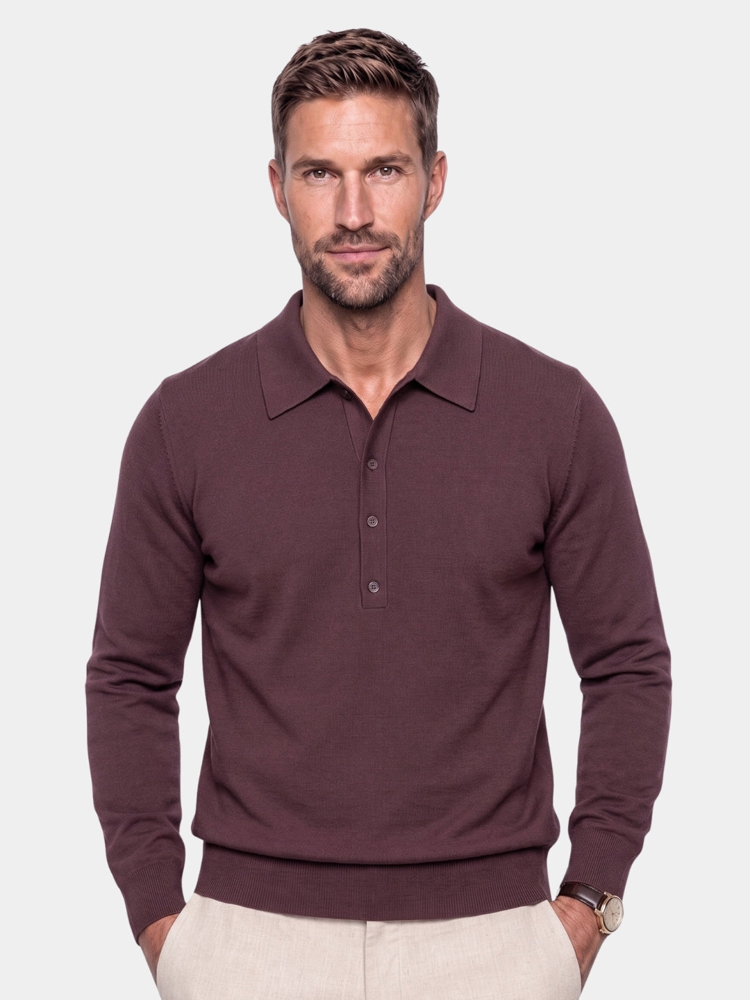 Old Money Knit Polo Pullover -