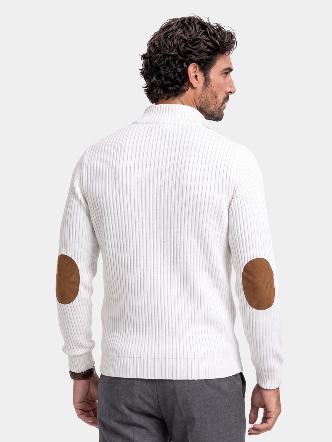 Refined High Collar Henley Sweater -