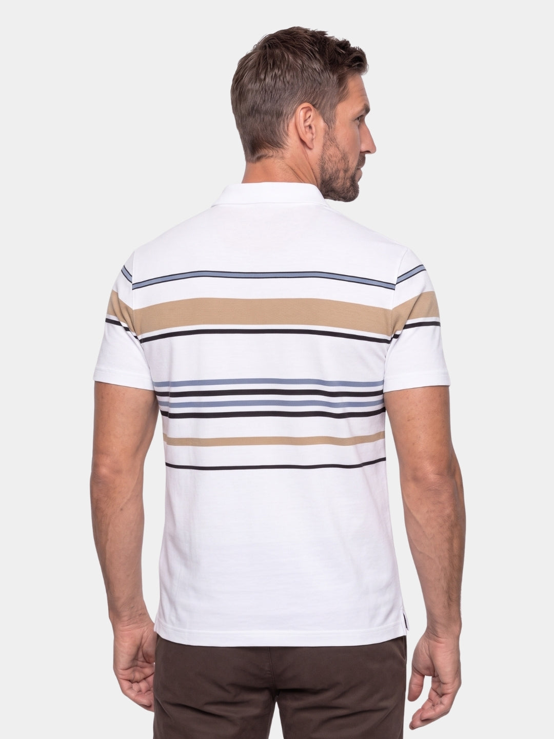 Sunset Stripe Polo – Cross & Crown