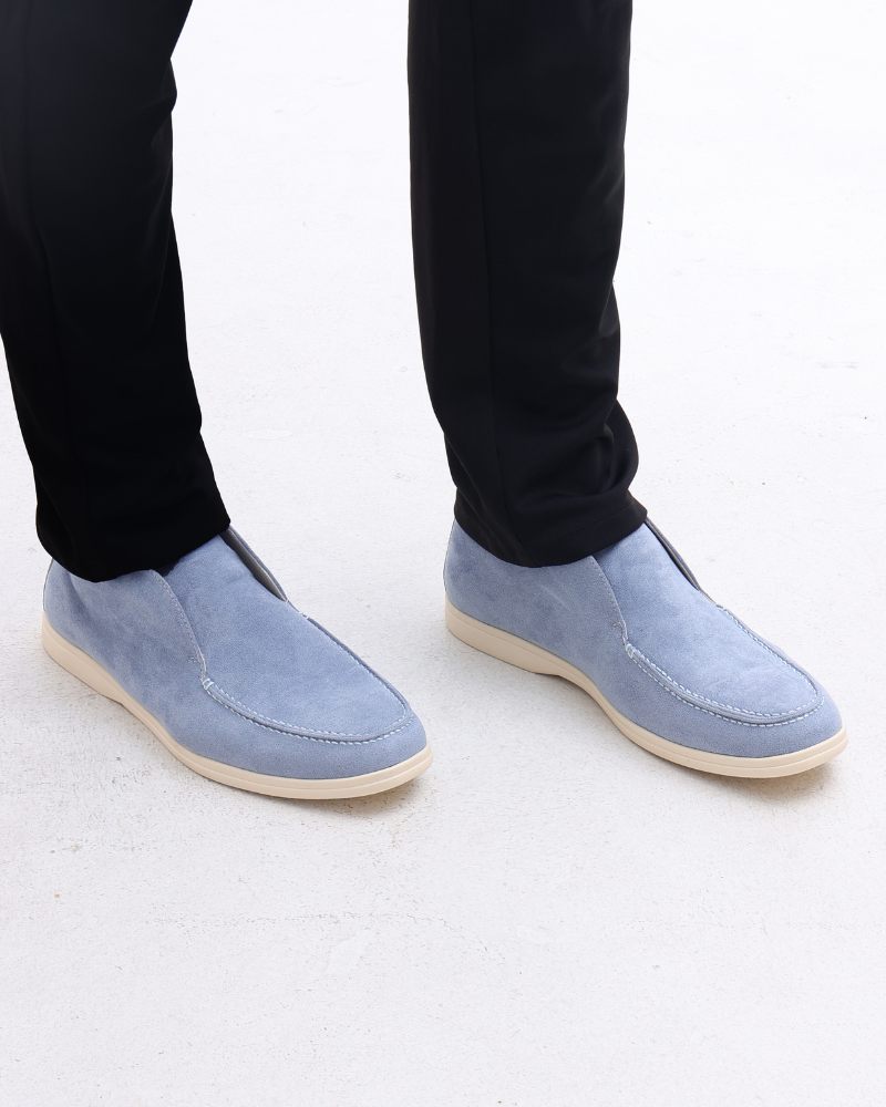 Mocassins de camurça de cano alto