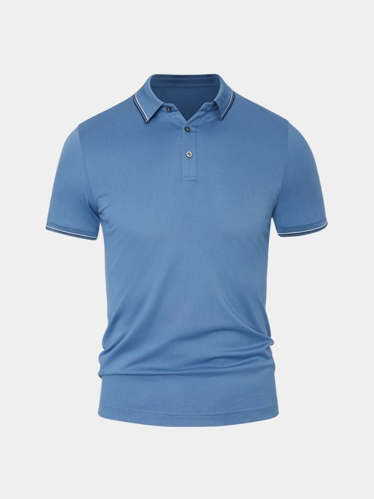 Azure Classic Polo – Cross & Crown
