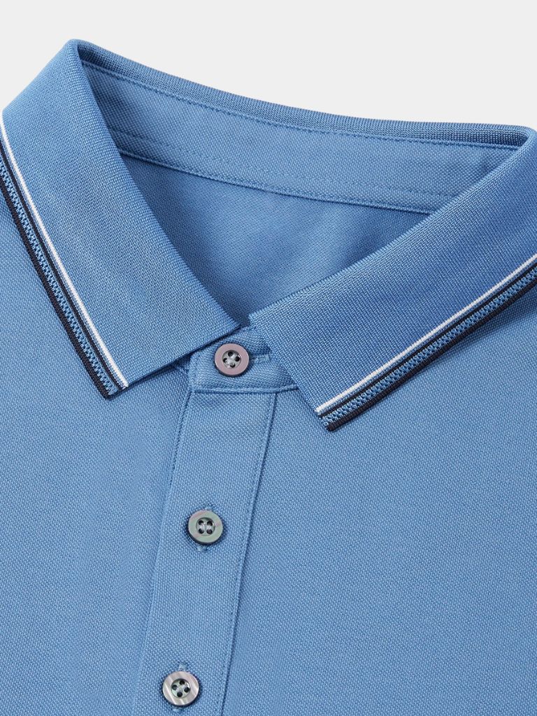 Azure Classic Polo – Cross & Crown