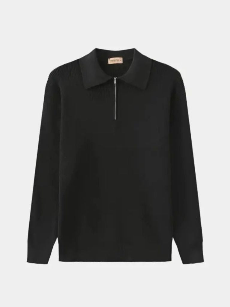 Essential Half Zip Pullover Sweater -