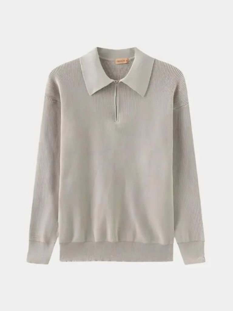 Essential Half Zip Pullover Sweater -