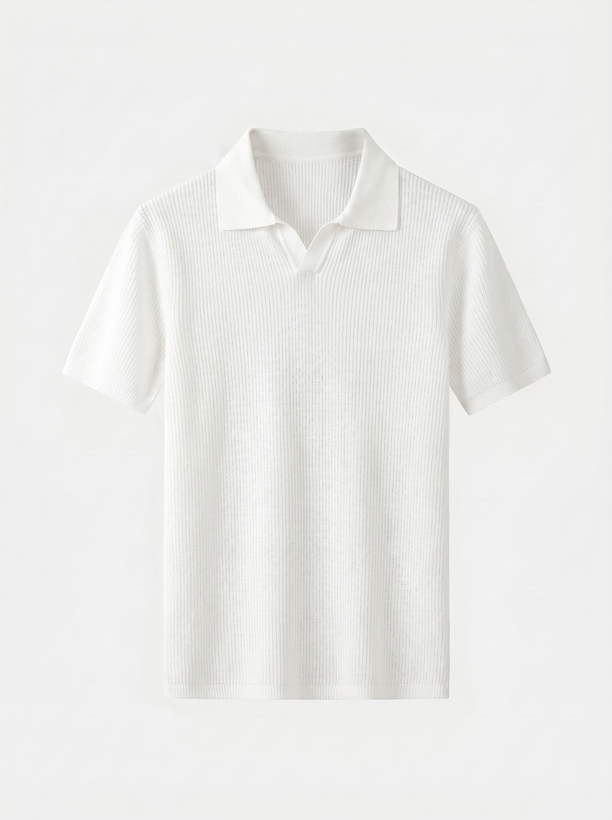 Casual Buttonless Knit Polo Shirt - Cross & Crown