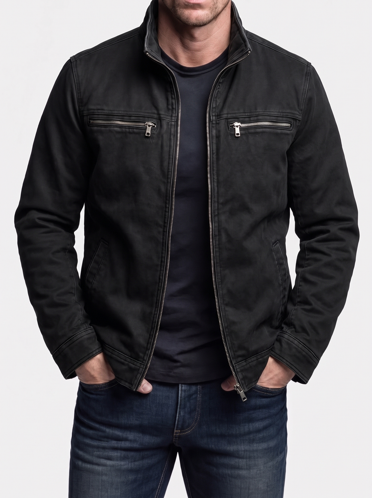 Valmont Vintage Black Field Jacket -