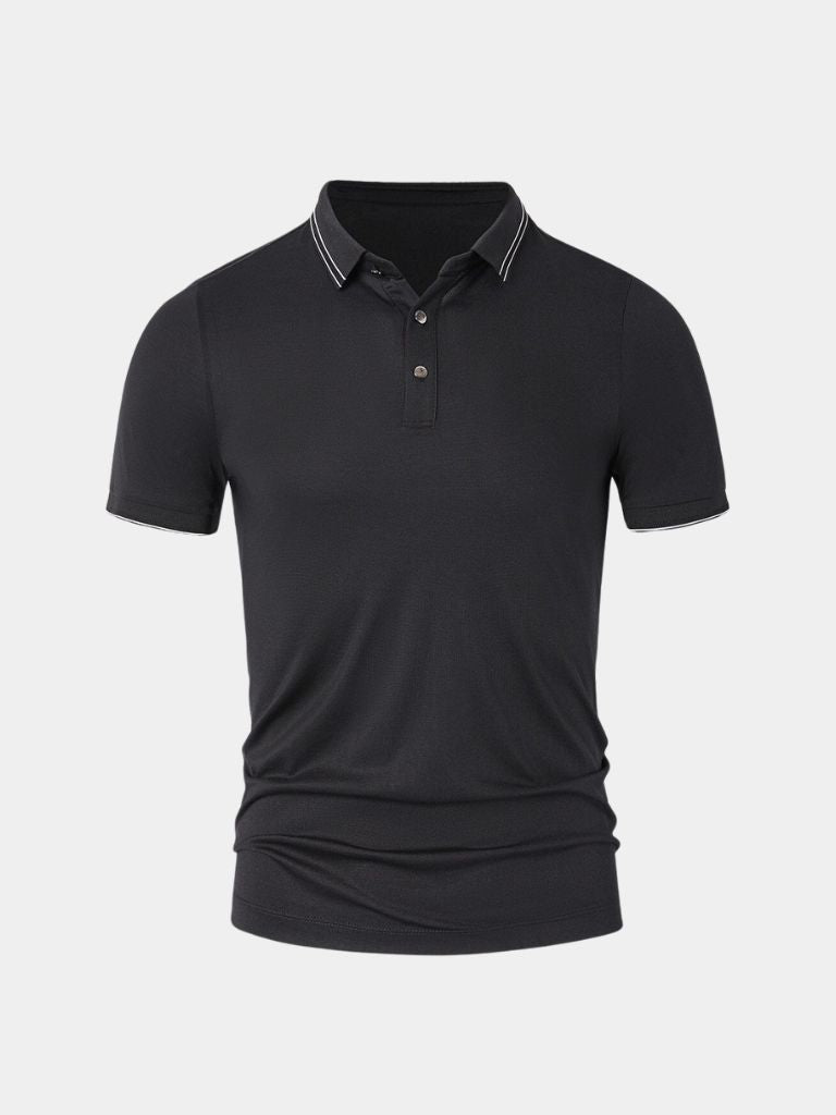 Obsidian Trim Polo – Cross & Crown