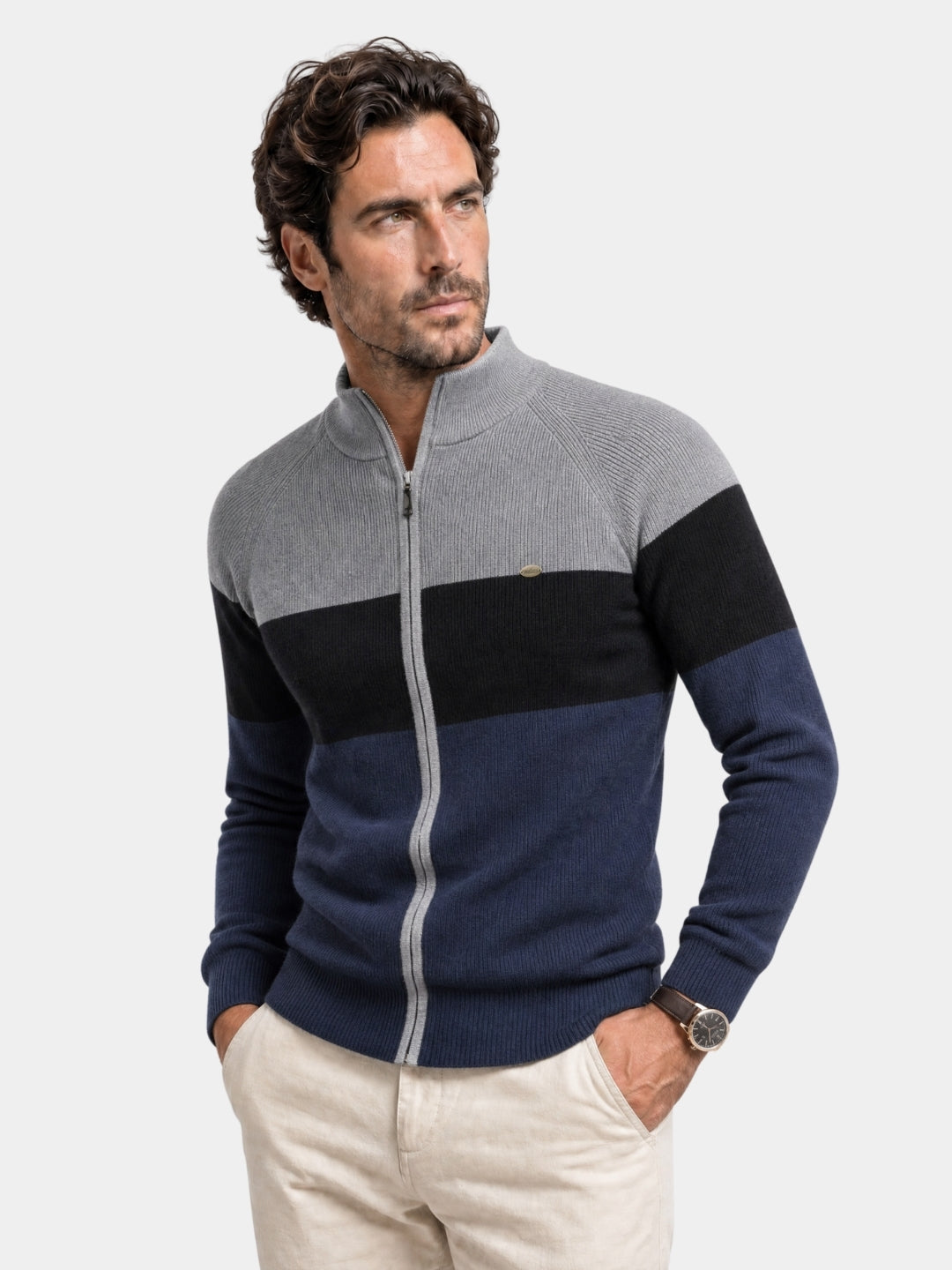 Essential Knit Zipper Sweater -