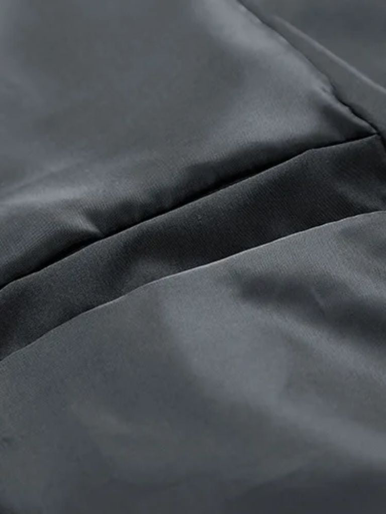 Sherpa Sleeves Padded Bomber Jacket -
