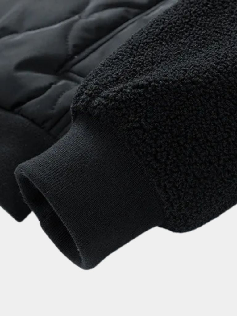 Sherpa Sleeves Padded Bomber Jacket -