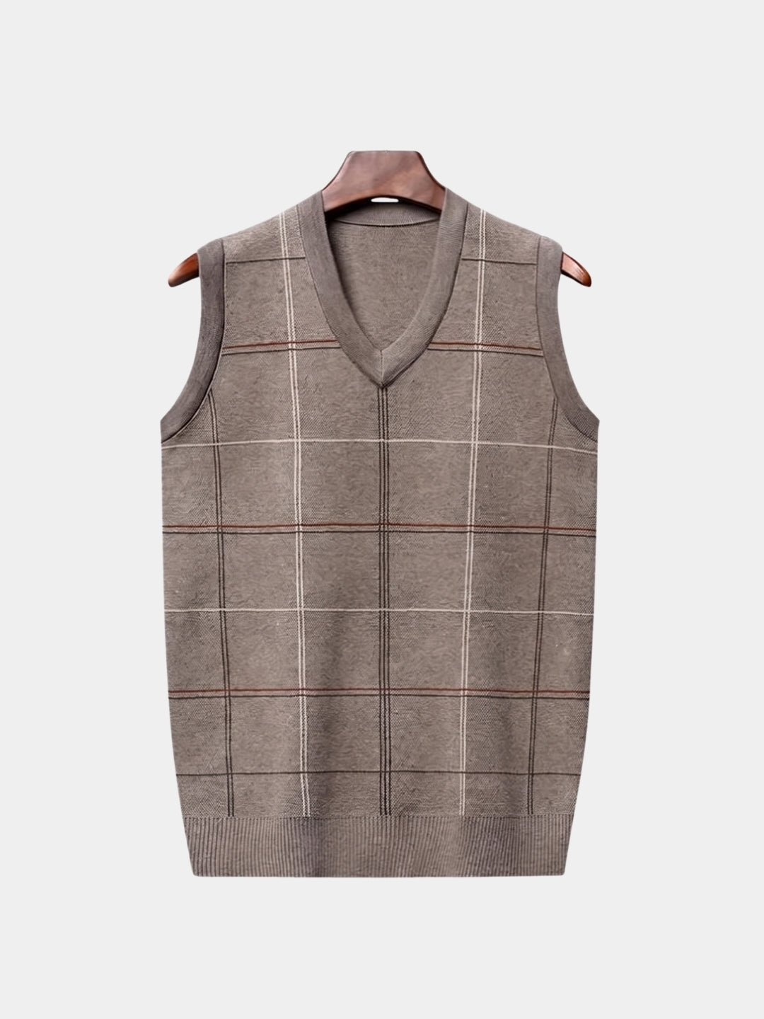 Academic Checkered Knit Vest -