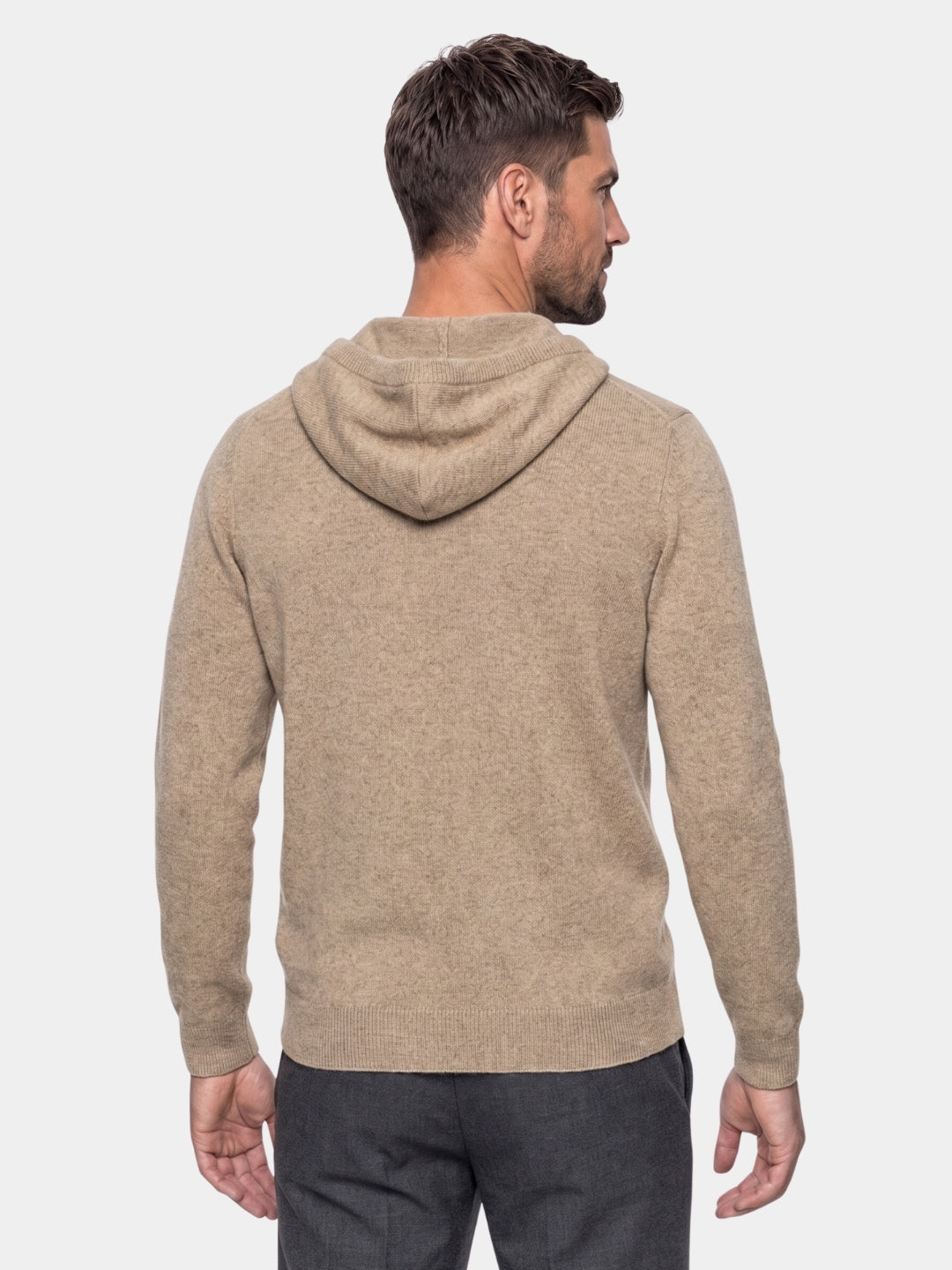 100% Cashmere Hooded Sweater - Cross & Crown
