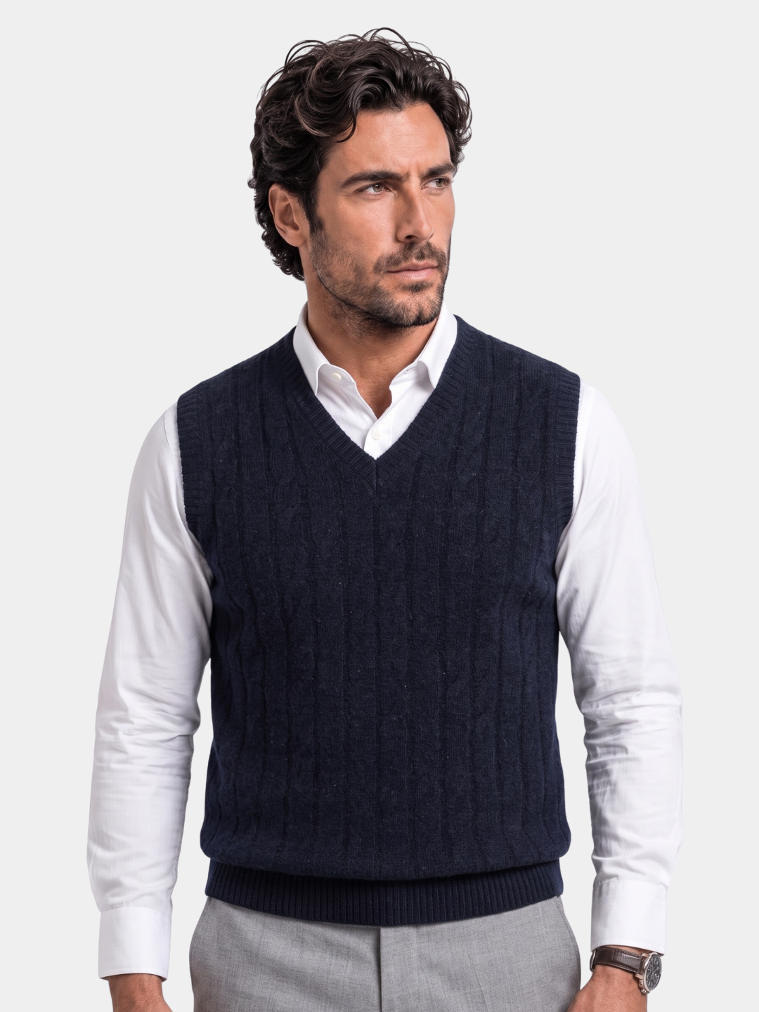 100% Merino Wool Pullover Sweater Vest -