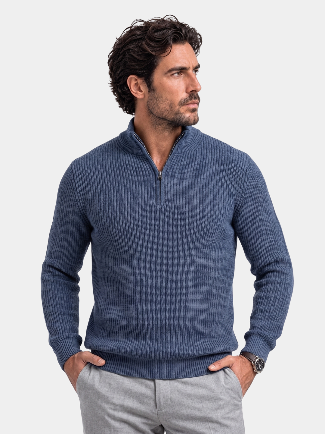 Classic Highland Quarter-Zip Sweater -
