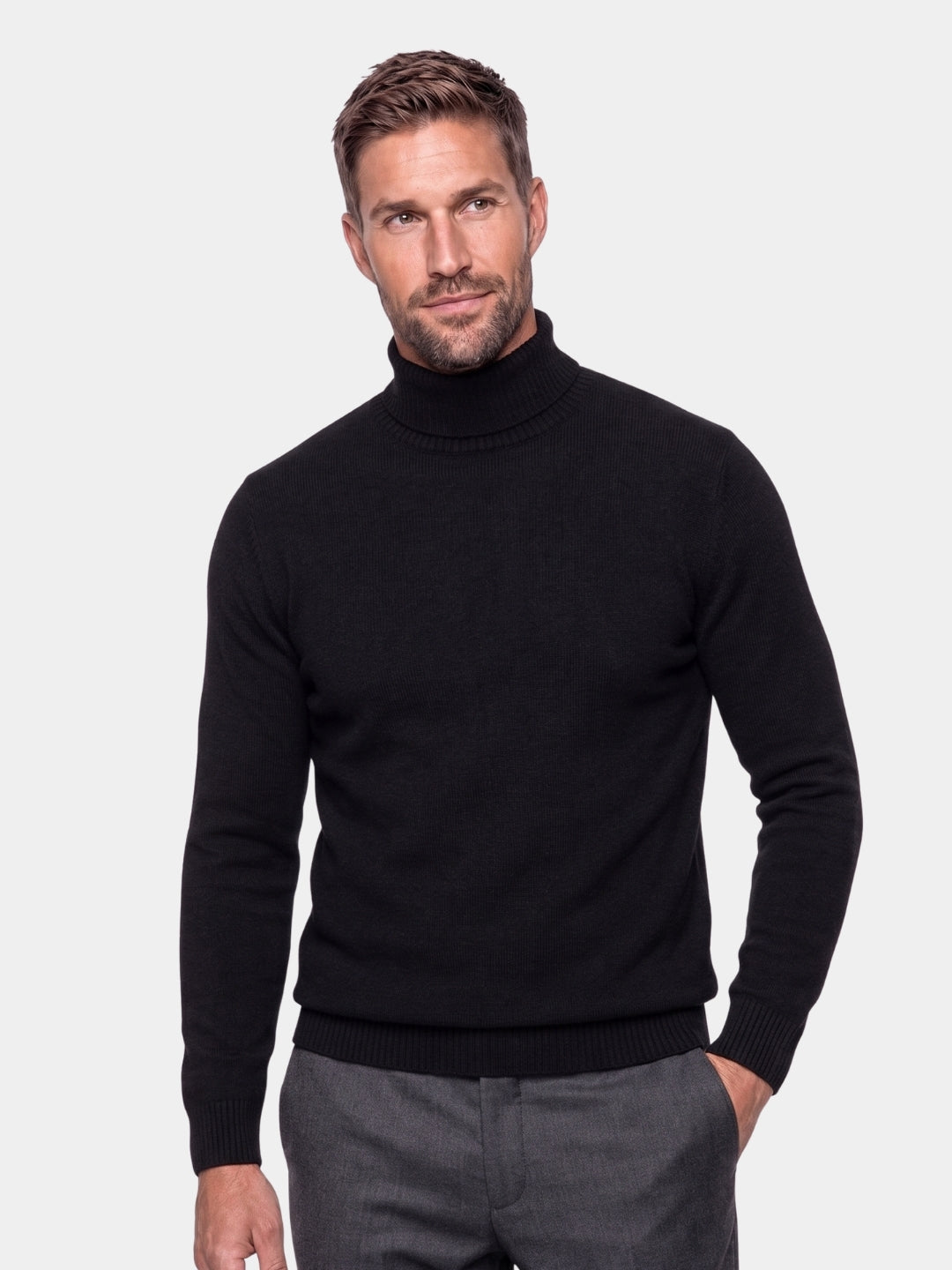 100% Merino Wool Turtleneck Sweater -