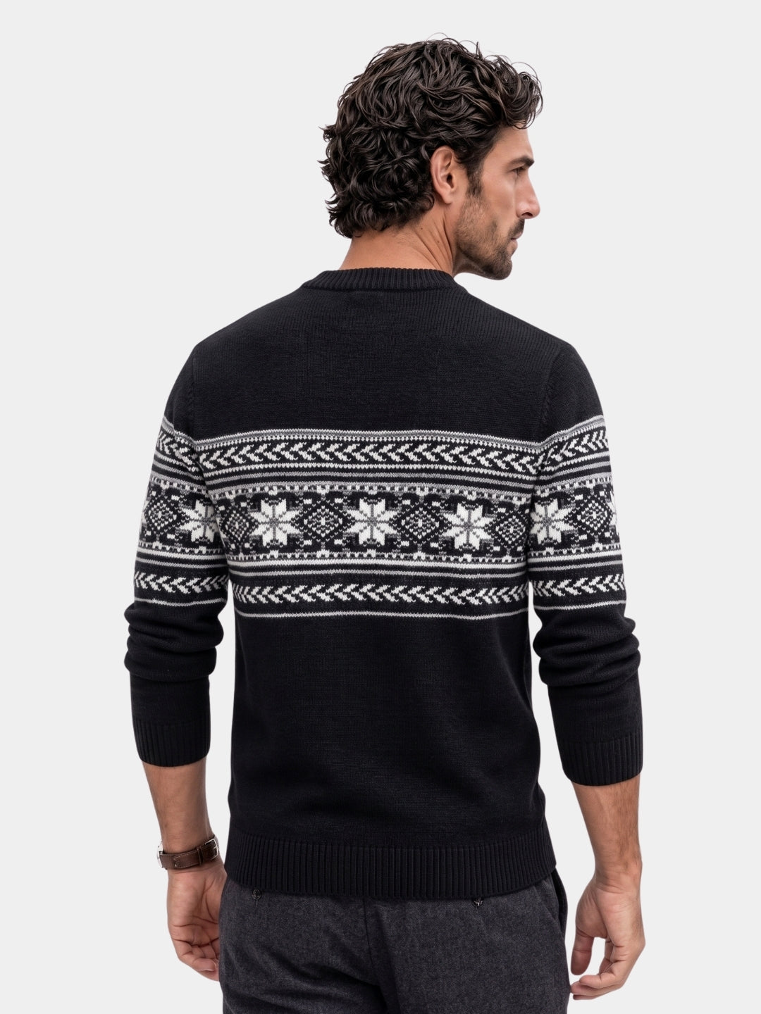 100% Wool Fair Isle Pullover Sweater Jumper