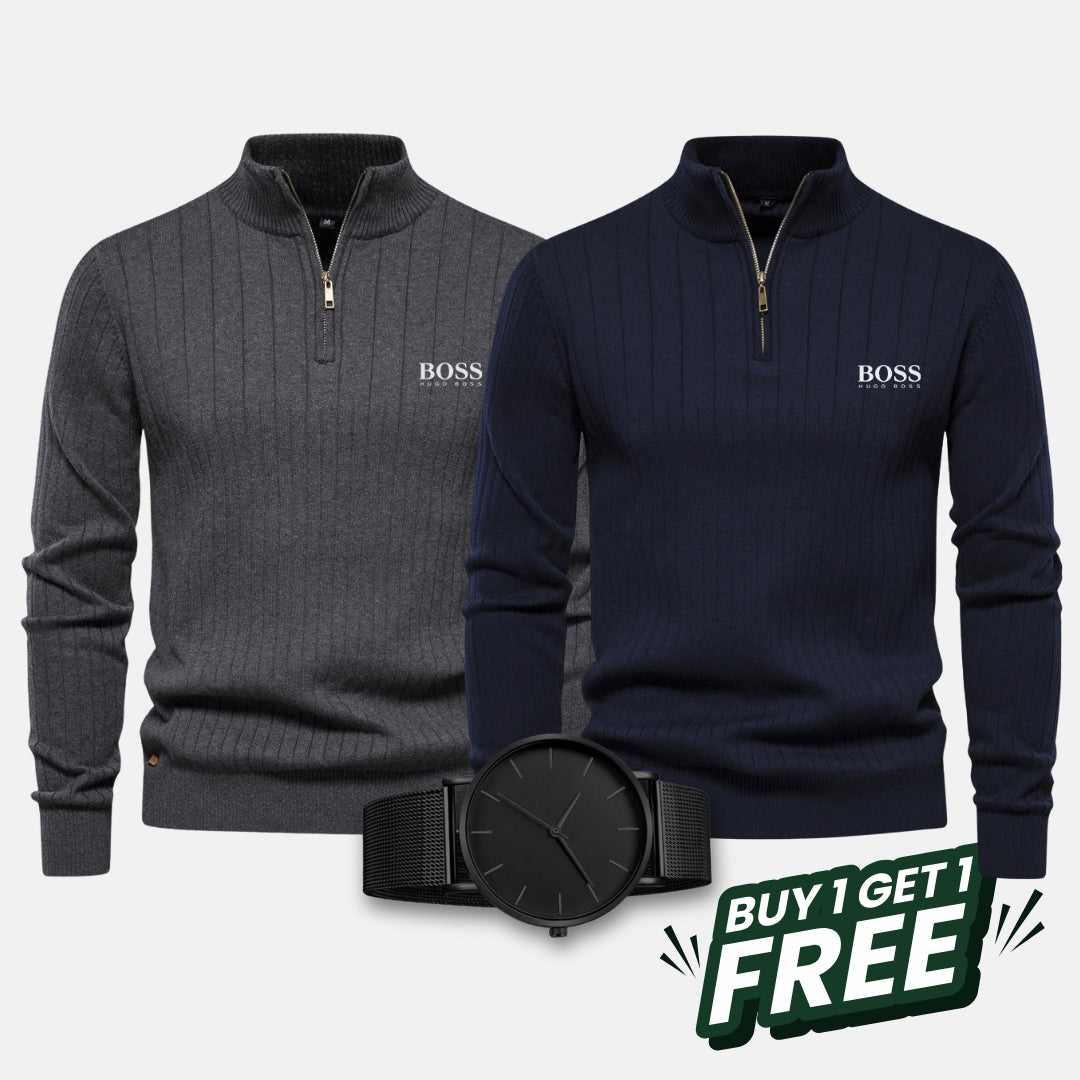 HB Kit - 2 Maglione with zip + FREE Watch Nikiam