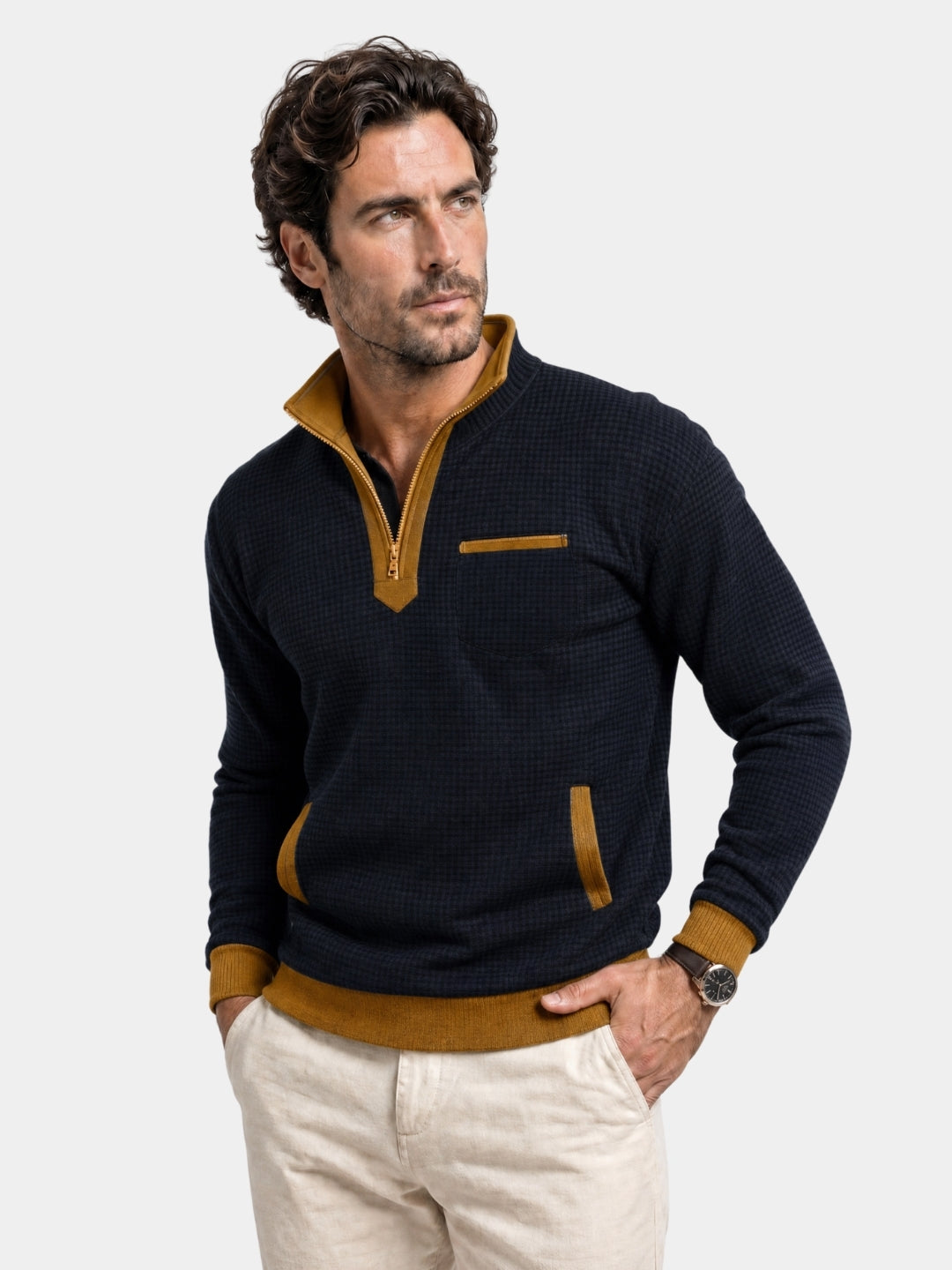 Explorer High Collar Quarter Zip Pullover -