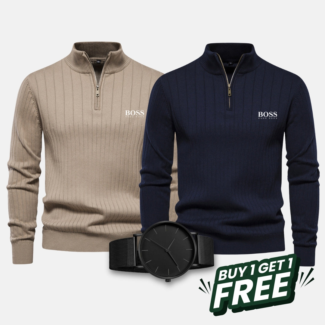 HB Kit - 2 Maglione with zip + FREE Watch Nikiam