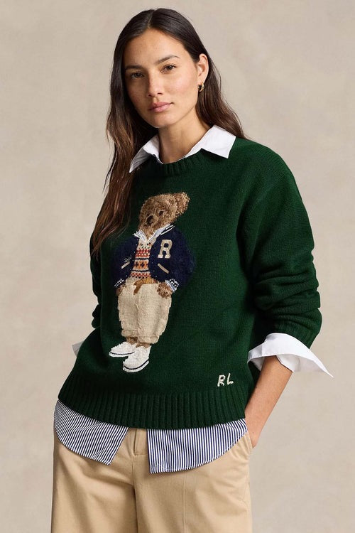 Ralph Lauren Sweater | Green Polo Bear Nikiam